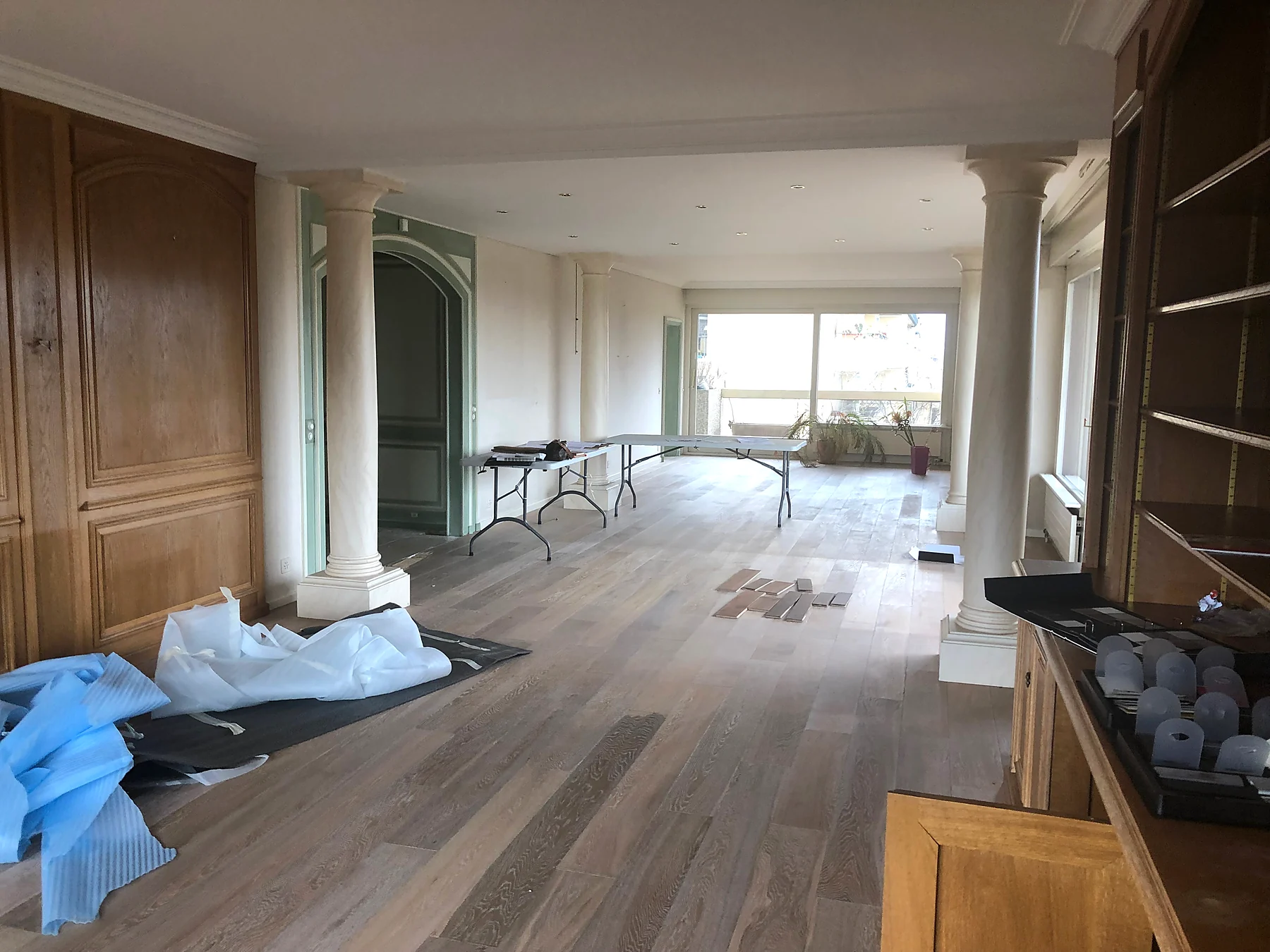 Séjour de l’appartement avant la rénovation
